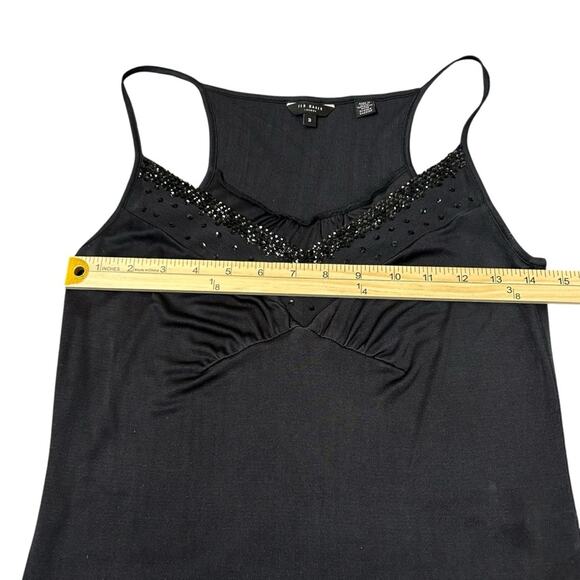 Ted Baker Silk Cami Top Womens Size  8 Black Designer Sequins Rhinestones Sexy - Picture 10 of 10